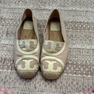 Tory Burch Women's pale pink and white Espadrilles
